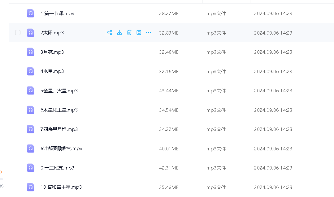 生命之歌七政四余课程一期31课–百度网盘