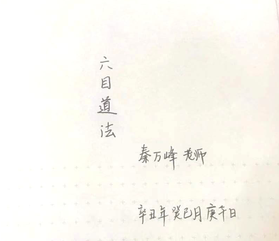 秦万峰《六目道法》电子书手写笔记1本–百度网盘